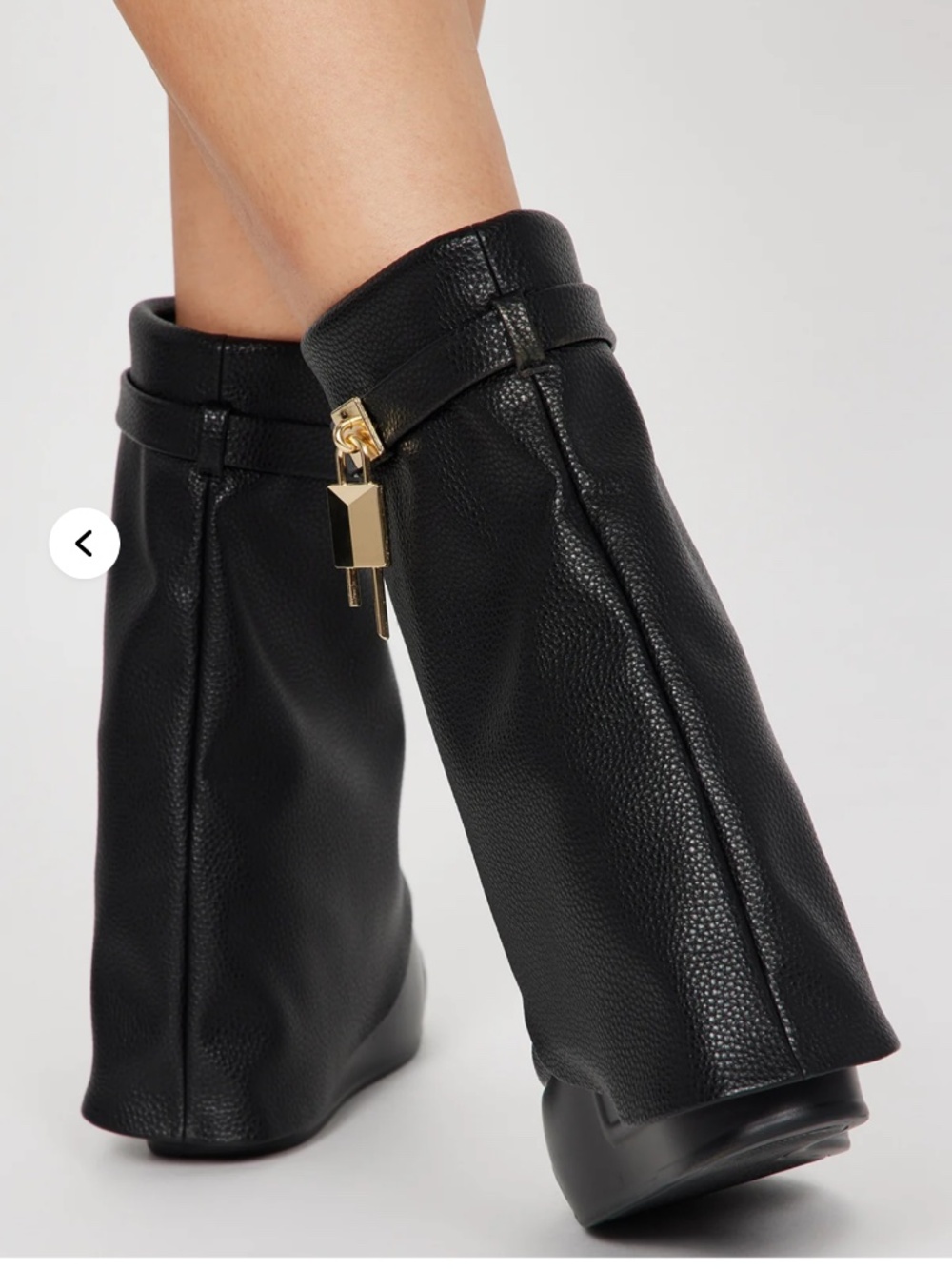 Overlay wedge booties